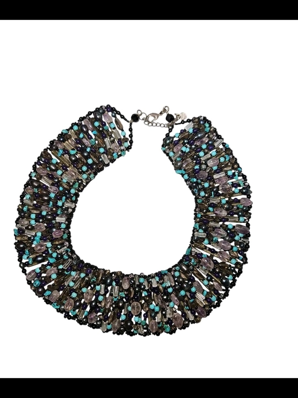 Vintage Nakamol Jeweled Bib Collar Statement Necklace